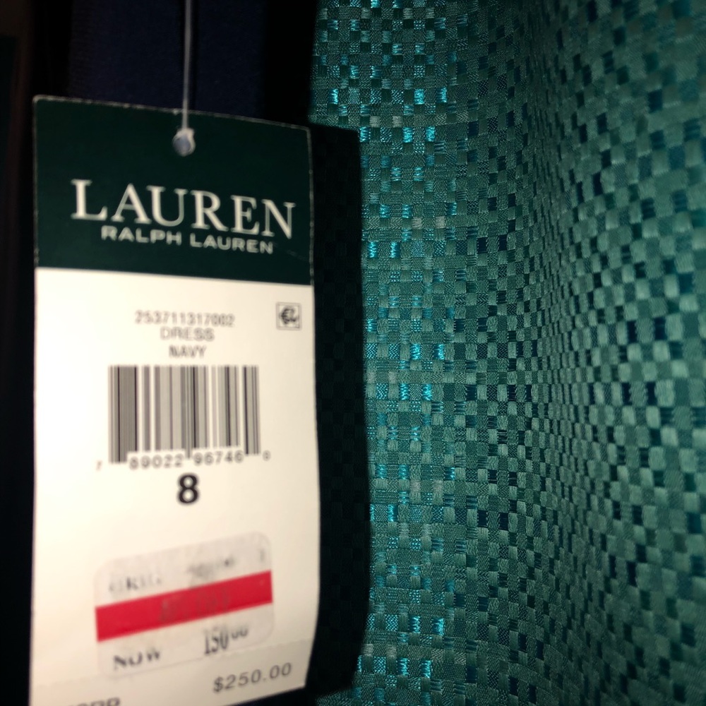 Lauren Ralph Lauren Navy Blue Mermaid Gown - Picture 2 of 8